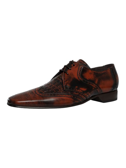Jeffery West Leather Derby Shoes, Brown - Image 1