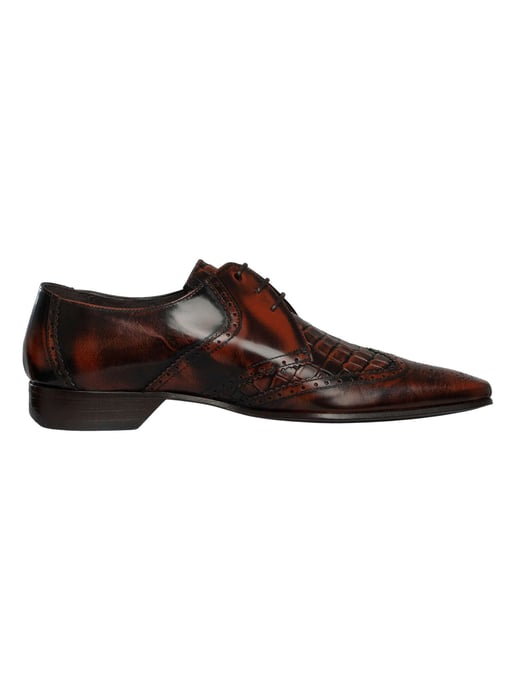 Jeffery West Leather Derby Shoes, Brown - Image 3