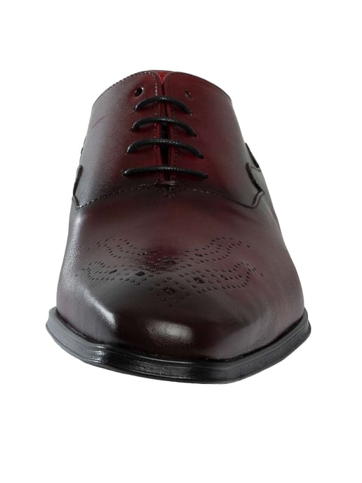 Jeffery West Leather Oxford Shoes, Red - Image 4