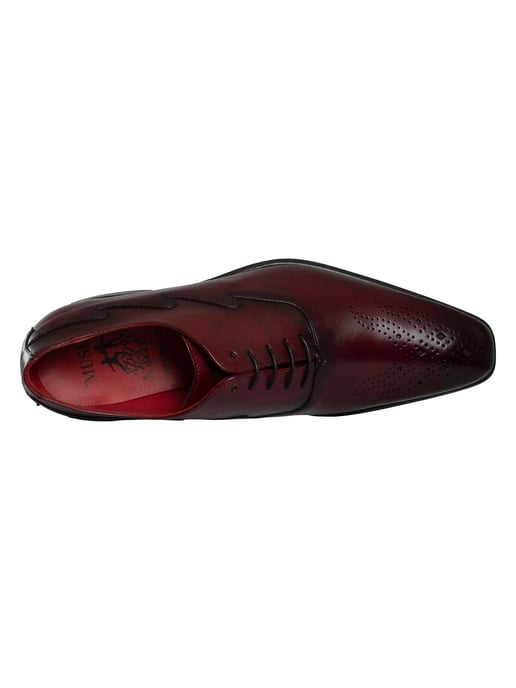 Jeffery West Leather Oxford Shoes, Red - Image 6