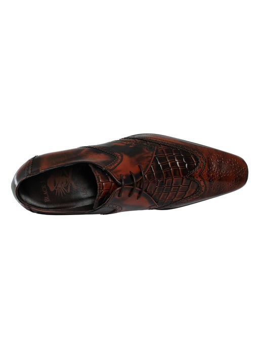 Jeffery West Leather Derby Shoes, Brown - Image 6