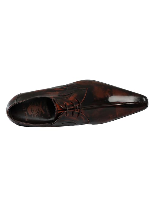 Jeffery West Derby Gepolijste Leren Schoenen, Bruin - Image 6