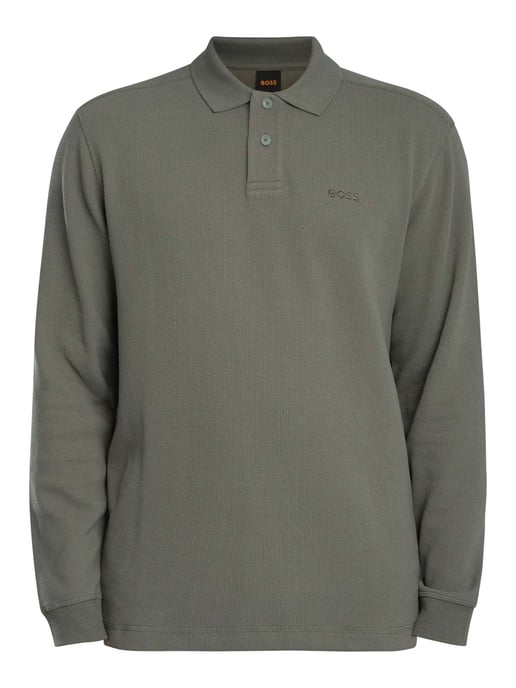 BOSS Petempesto Poloshirt Met Lange Mouwen, Grijs - Image 5