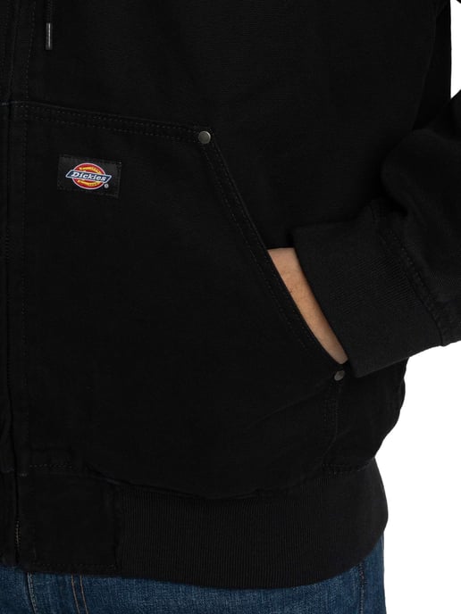 Dickies Ongevoerde Canvas Jas Met Capuchon, Zwart - Image 4