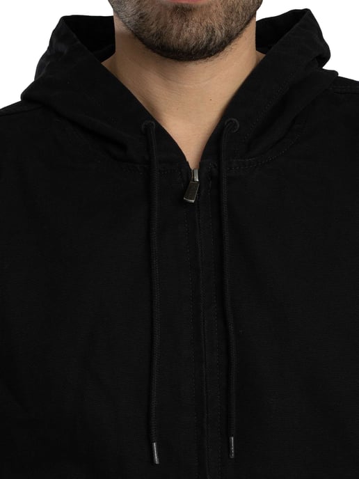 Dickies Ongevoerde Canvas Jas Met Capuchon, Zwart - Image 5