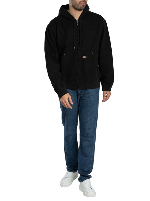 Dickies Ongevoerde Canvas Jas Met Capuchon, Zwart - Image 6