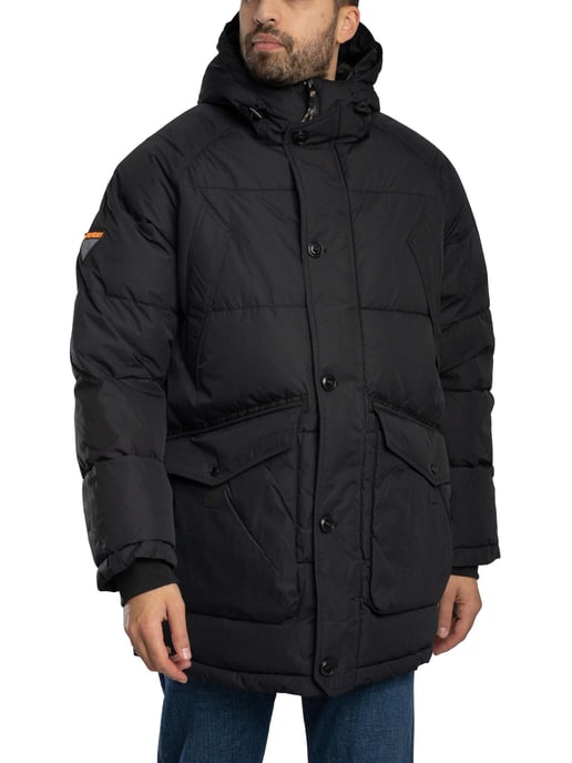 Superdry Expedition Puffer Parka Jacket, Black - Image 2