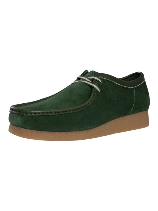 Clarks Wallabee Evo Suede Shoes, Green - Image 1