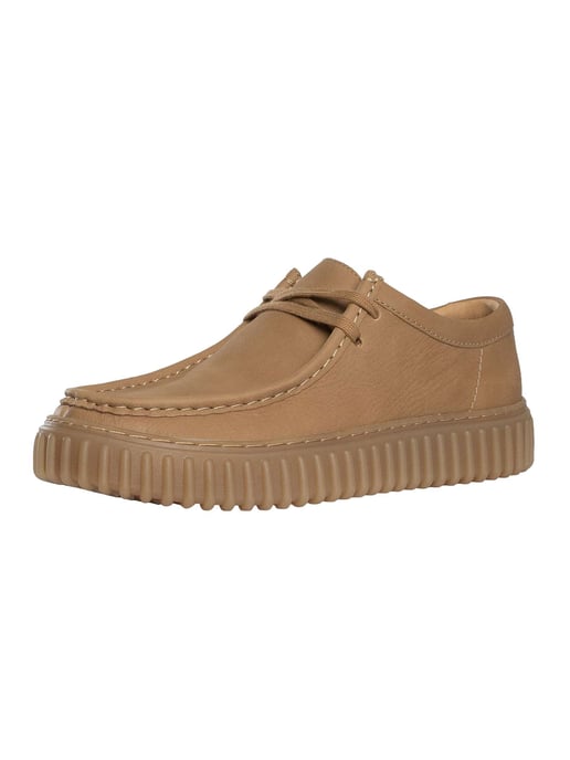 Clarks Torhill Lo Leather, Beige - Image 1