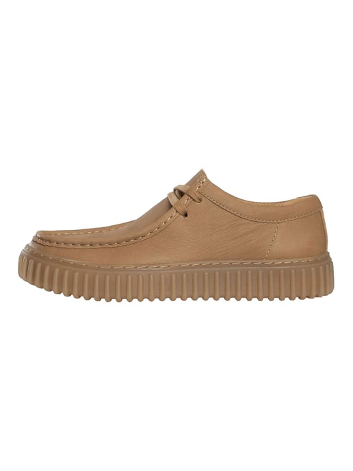 Clarks Torhill Lo Leather, Beige - Image 2