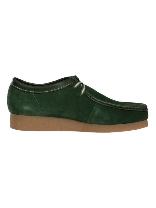Clarks Wallabee Evo Suede Shoes, Green - Image 3
