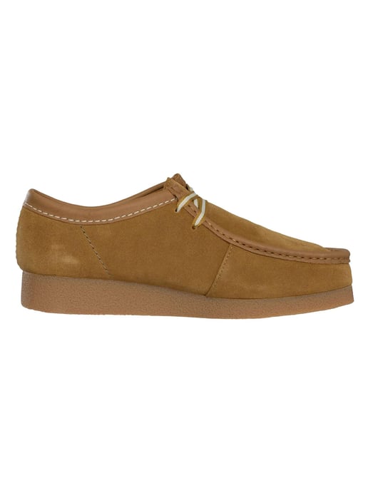 Clarks Wallabee Evo Suede Shoes, Brown - Image 3