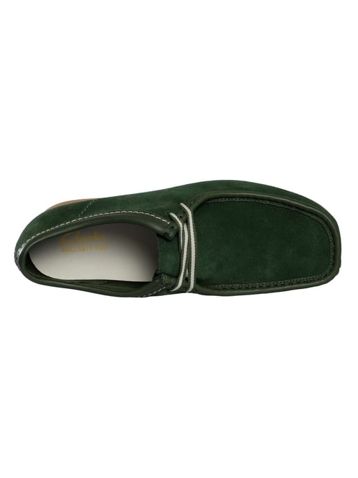 Clarks Wallabee Evo Suede Shoes, Green - Image 6