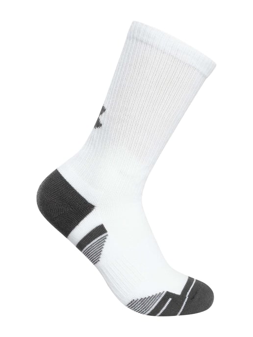 Under Armour 3 Pack Performance Tech Crew Socks, White - Image 2