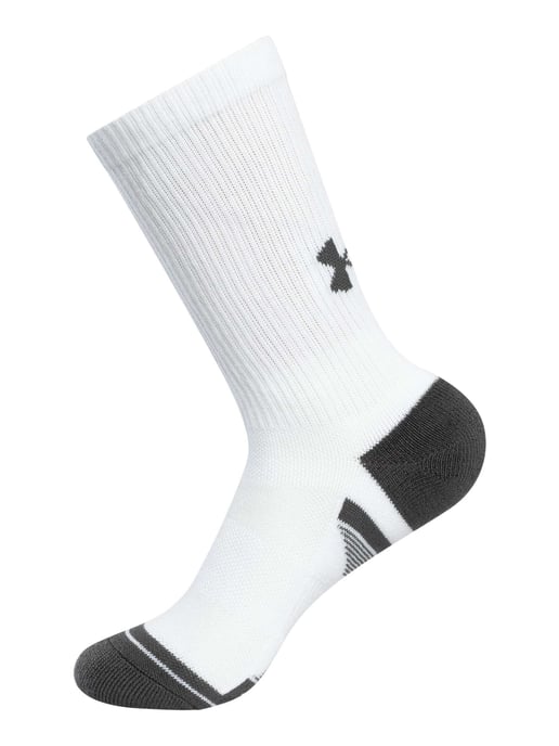 Under Armour 3 Pack Performance Tech Crew Socks, White - Image 4
