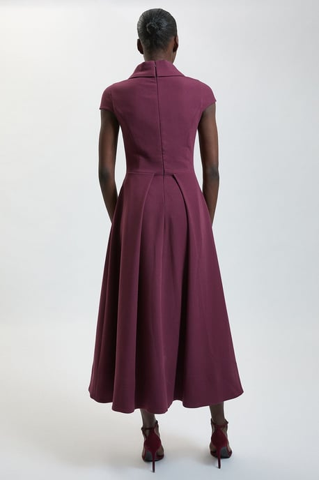 Square Neck Tailored Full Skirted Maxi Dress - Image 3