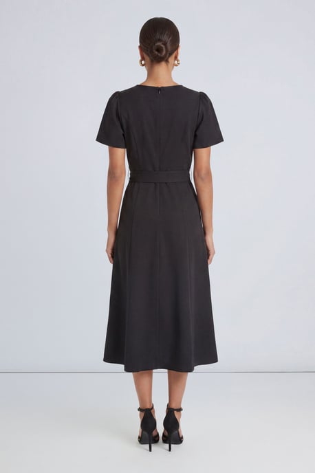 Petite Seam Detail Tie Waist Midi Dress - Image 2