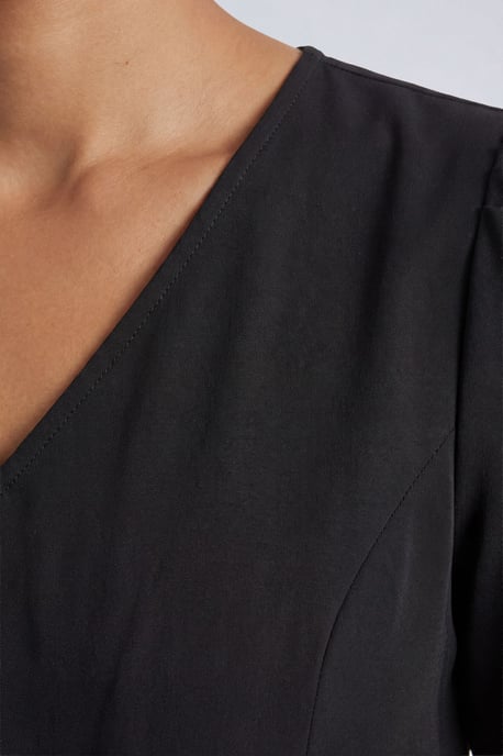 Petite Seam Detail Tie Waist Midi Dress - Image 3