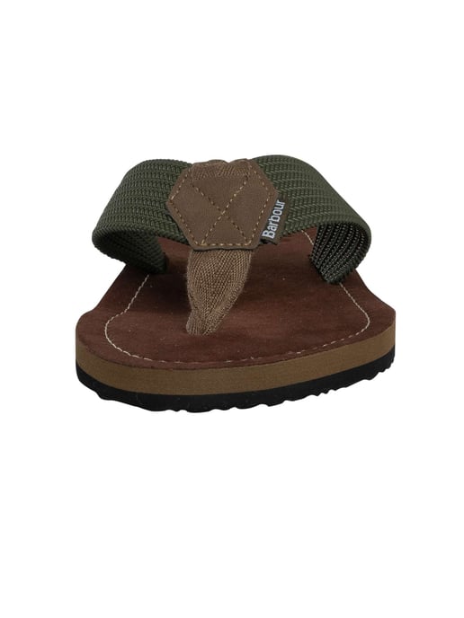 Barbour Toeman Flip Flops, Green - Image 4