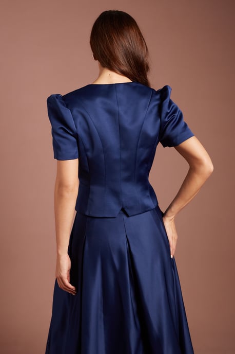 Short Sleeve Button Through Fitted Jacket - Image 3