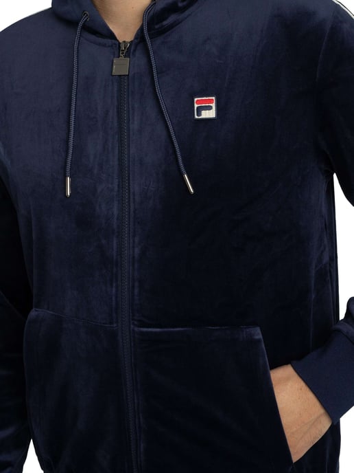 Fila Italo Velour Zip Hoodie, Blauw - Image 4