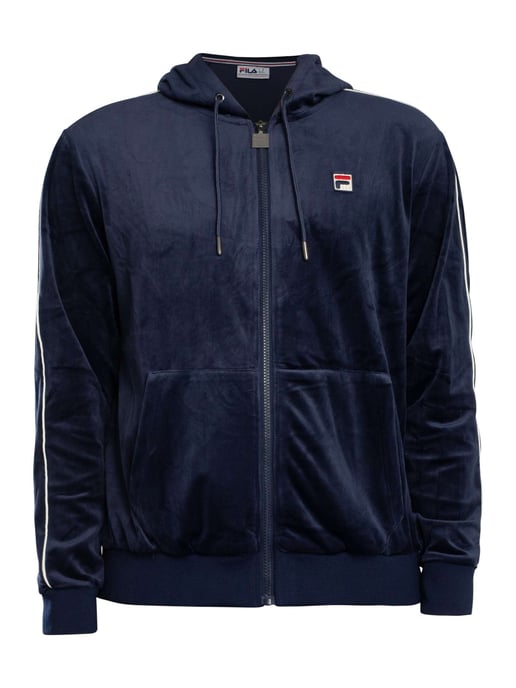 Fila Italo Velour Zip Hoodie, Blauw - Image 5