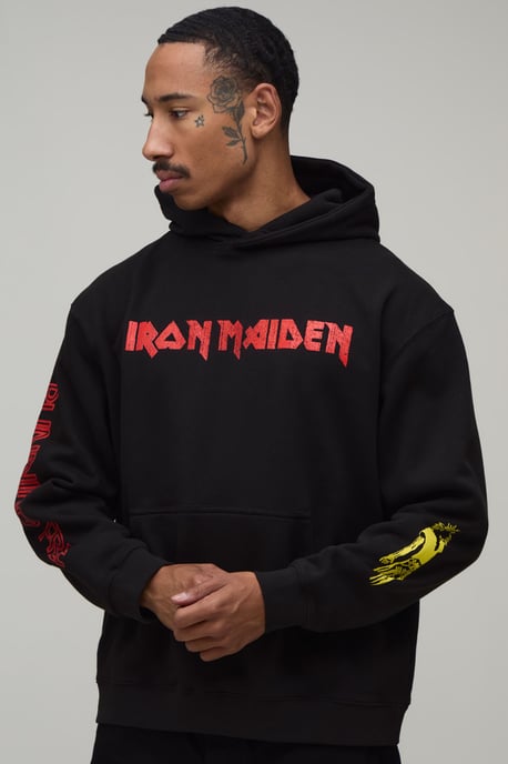 Oversized Iron Maiden License Hoodie - Image 3