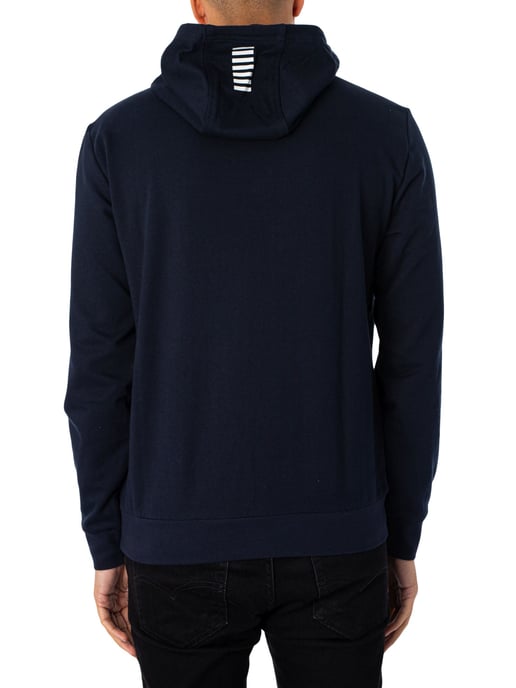 EA7 Jersey Trui Met Capuchon, Blauw - Image 3