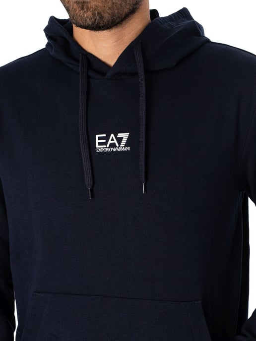 EA7 Jersey Trui Met Capuchon, Blauw - Image 4
