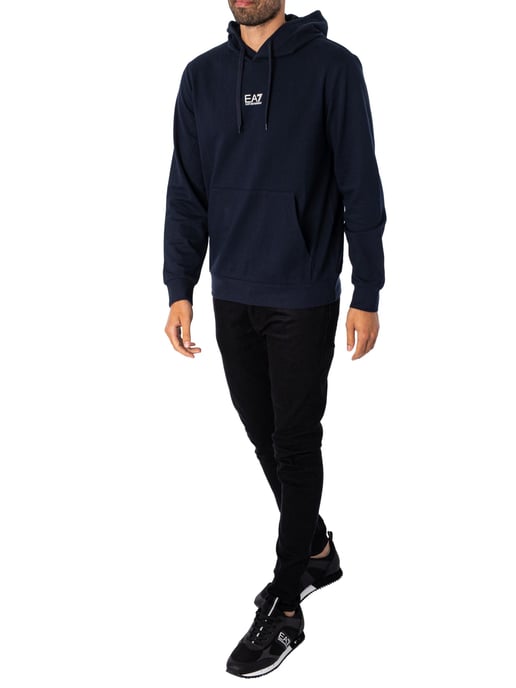 EA7 Jersey Trui Met Capuchon, Blauw - Image 5