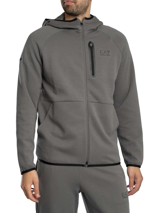 EA7 Dynamische Atleet Hoodie Met Rits, Grijs - Image 1