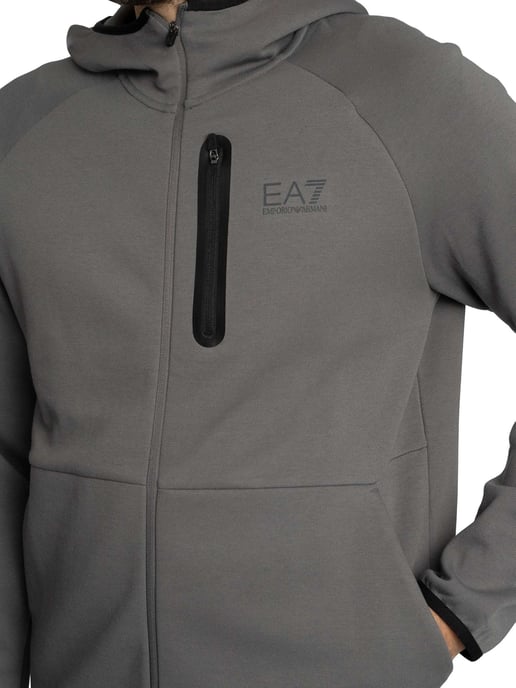 EA7 Dynamische Atleet Hoodie Met Rits, Grijs - Image 4