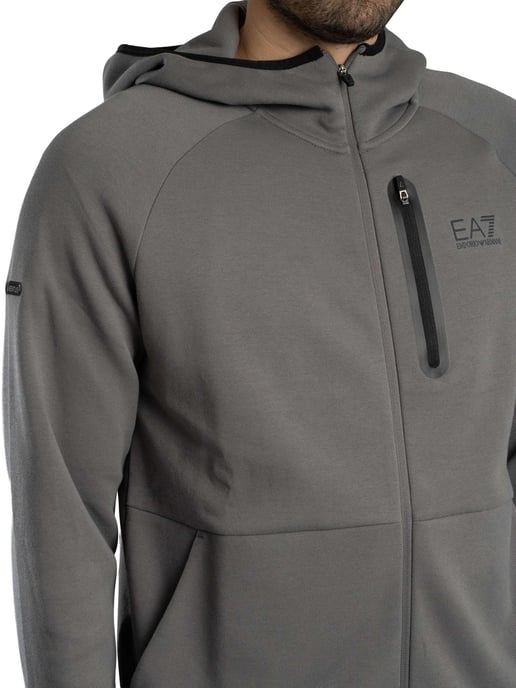 EA7 Dynamische Atleet Hoodie Met Rits, Grijs - Image 5