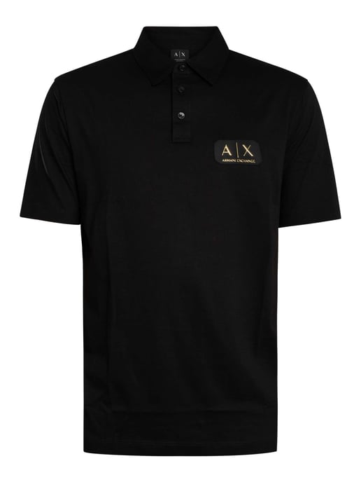Armani Exchange Box-Logo Poloshirt, Zwart - Image 5