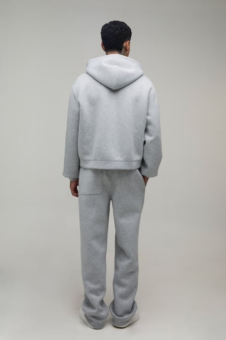 Tall Oversized Boxy Zip Through Scuba Hoodie - Image 2