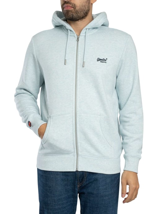 Superdry Essentiële Hoodie Met Logorits, Grijs - Image 1