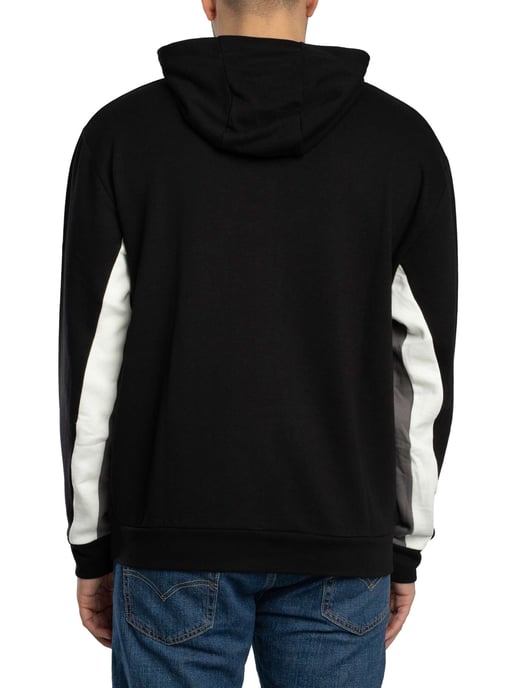 EA7 Logo Jersey Zip Hoodie, Zwart - Image 3