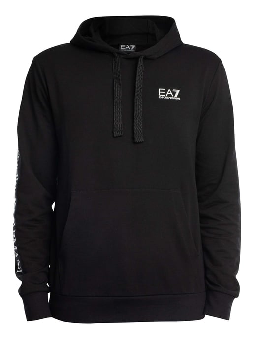 EA7 Chest Logo Pullover Hoodie, Zwart - Image 6
