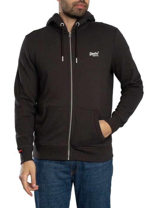 Superdry Essentiële Hoodie Met Logorits, Zwart - Image 2