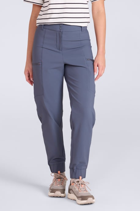'Ridge' Women's Hiking Trousers Water Resistant UV 50+ Protection Barrel Leg Pants Navy - Image 1