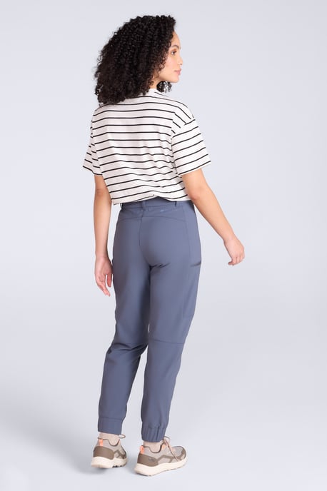 'Ridge' Women's Hiking Trousers Water Resistant UV 50+ Protection Barrel Leg Pants Navy - Image 4