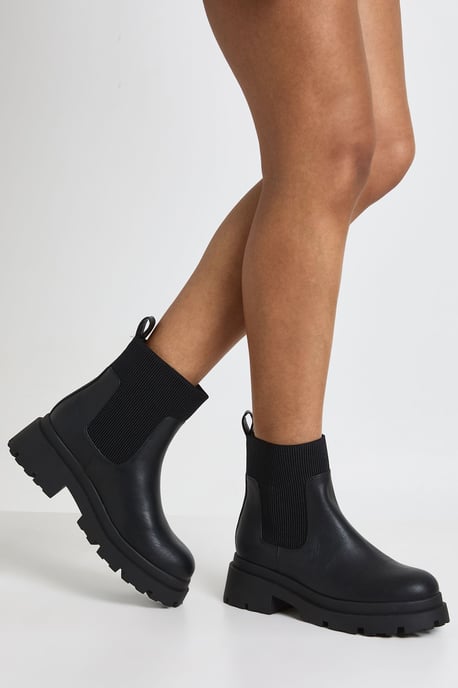 Cleated Sole Chelsea Boots - Image 2