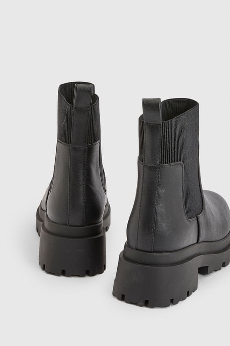 Cleated Sole Chelsea Boots - Image 4