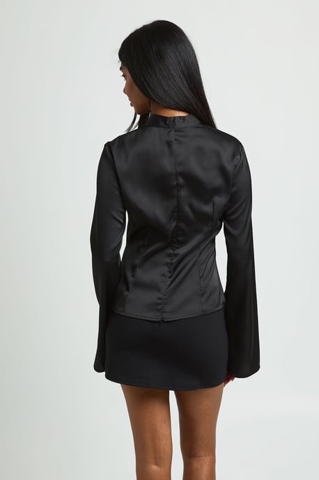 Trim High Neck Blouse - Image 2