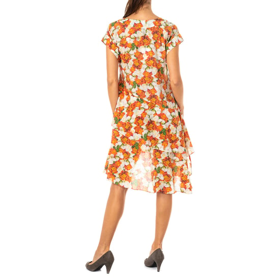 Women's V-neck short-sleeved wide-leg dress LWD008 - Image 3