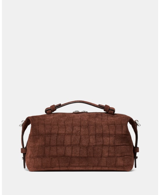 Billie Suede Croc Crossbody Bag - Image 5