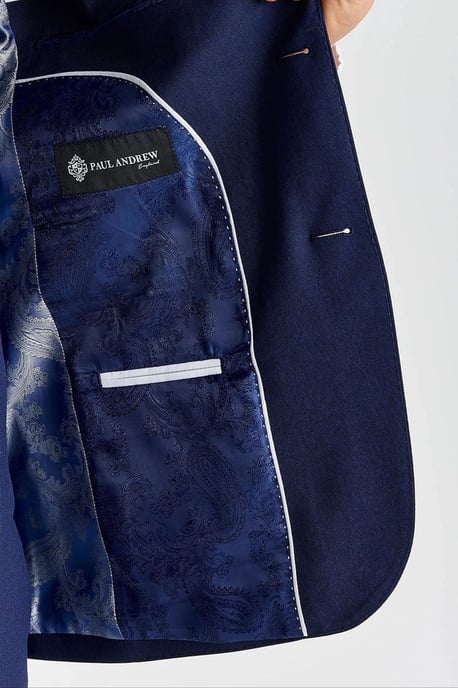 Marineblauwe, getailleerde formele blazer voor heren - Belmount - Image 5