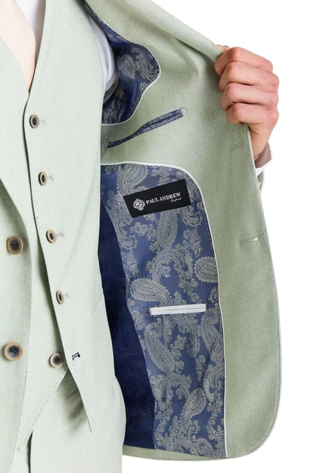 Saliegroene, getailleerde formele blazer voor heren - Belmount - Image 5