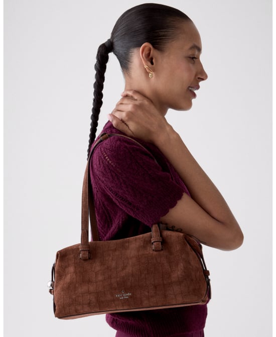 Billie Suede Croc Shoulder Bag - Image 2