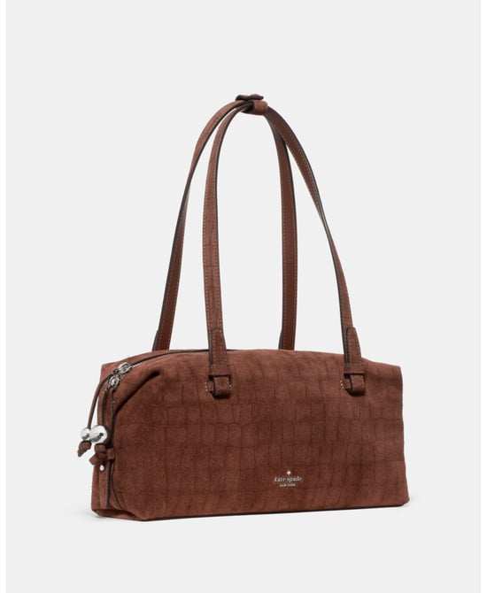 Billie Suede Croc Shoulder Bag - Image 3
